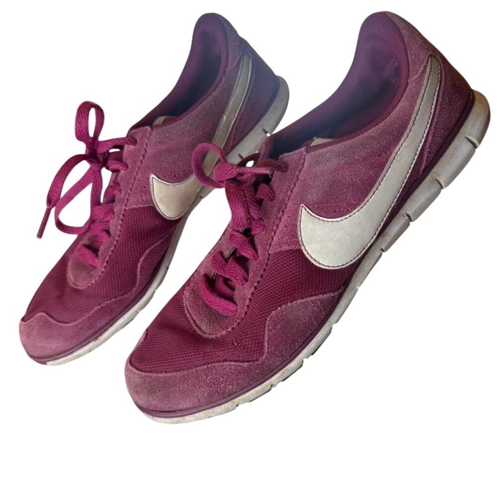 Nike burgundy Berry Suede Retro Sneakers Women's 8 Y2K